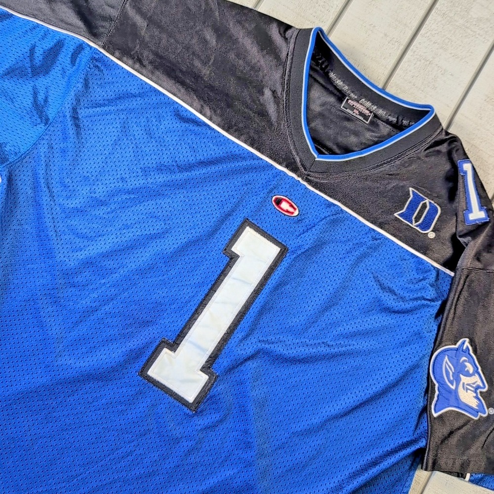 Duke University Blue Devils Jersey Men's XXL Blue Football Sewn Colosseum  Shirt